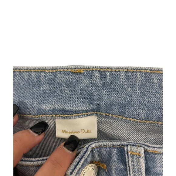 Massimo Dutti Women Jeans EU 36 US 4 Blue Cropped Mid Rise Slim Fit 5060/817 NWT - Picture 3 of 16